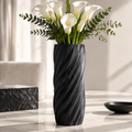 NEXAURAO® Midnight Spiral Column Vase