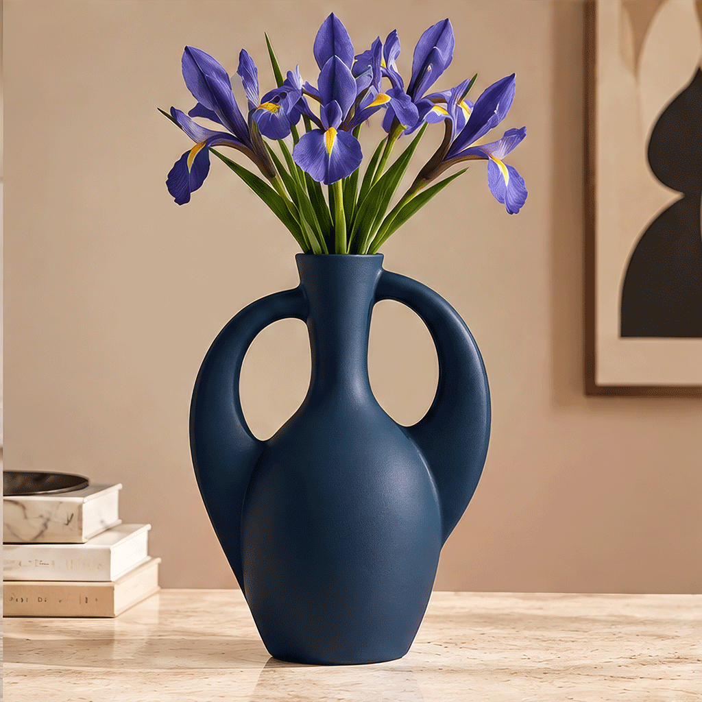 NEXAURAO® Dual Loop Ceramic Vase