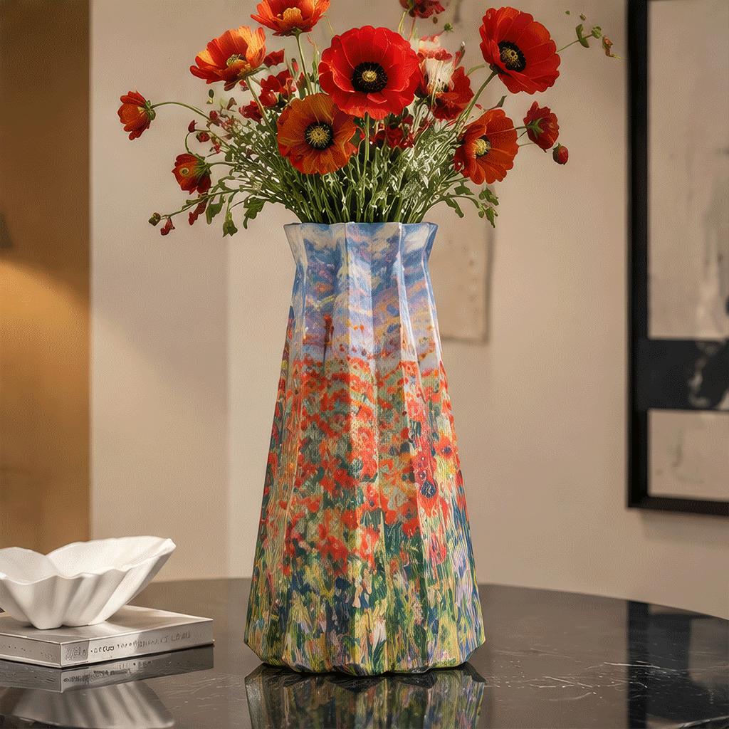 NEXAURAO® Floral Meadow Art Vase