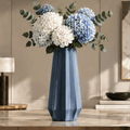 NEXAURAO® Slate Blue Geometric Vase