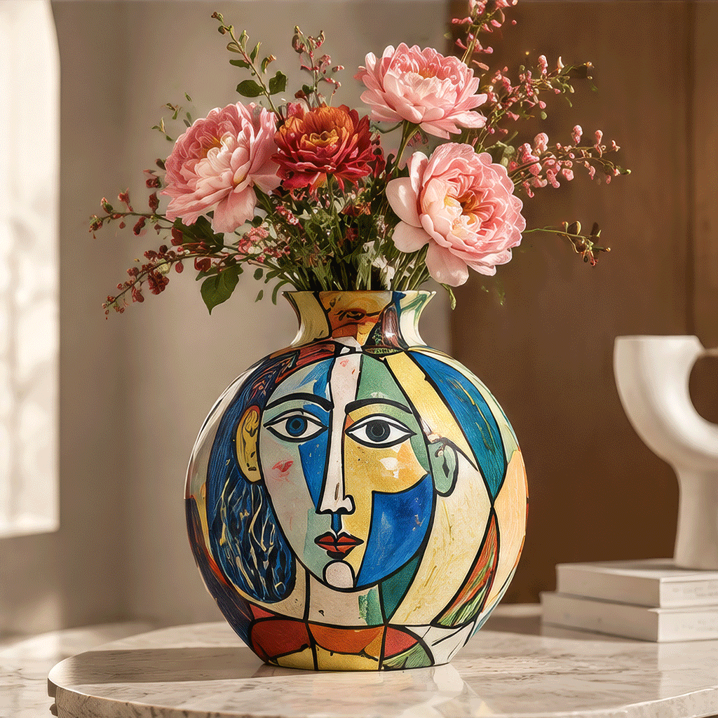 NEXAURAO® Abstract Cubist Art Vase