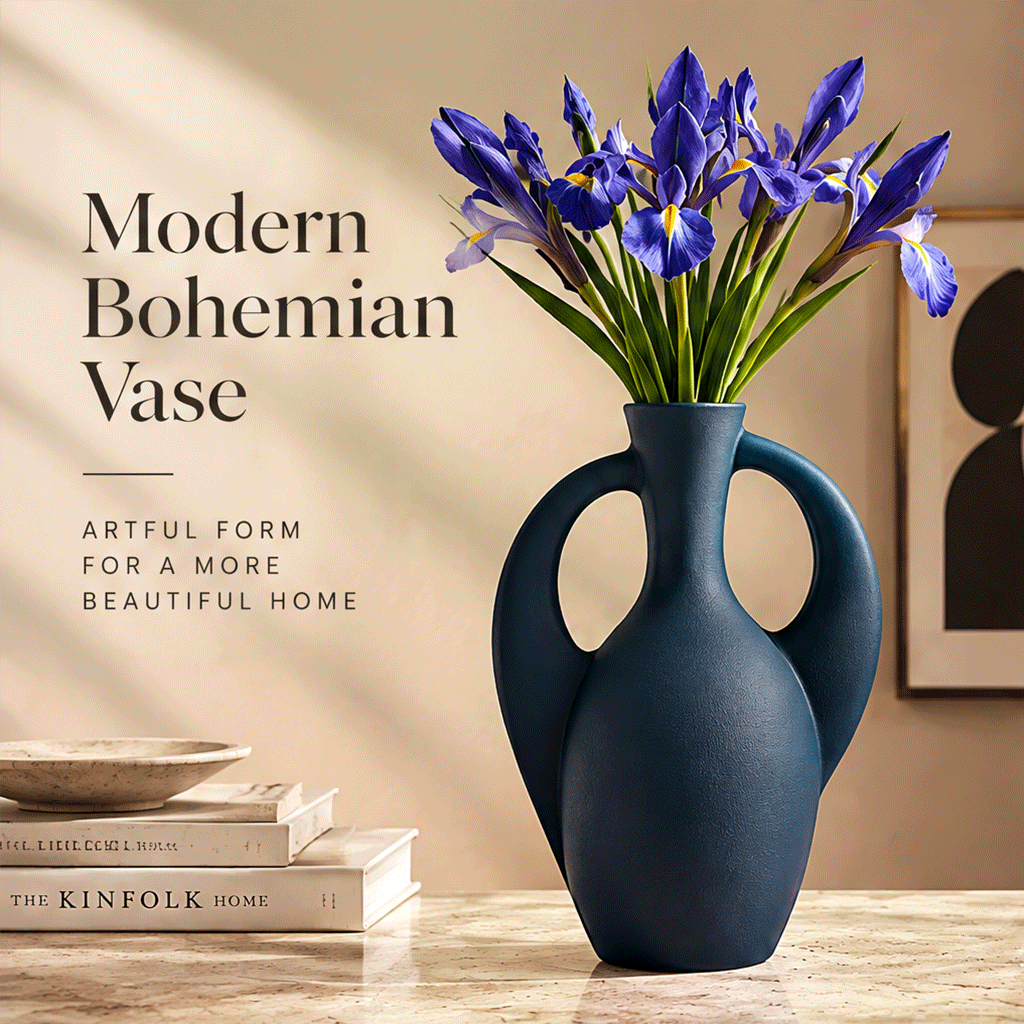 NEXAURAO® Dual Loop Ceramic Vase