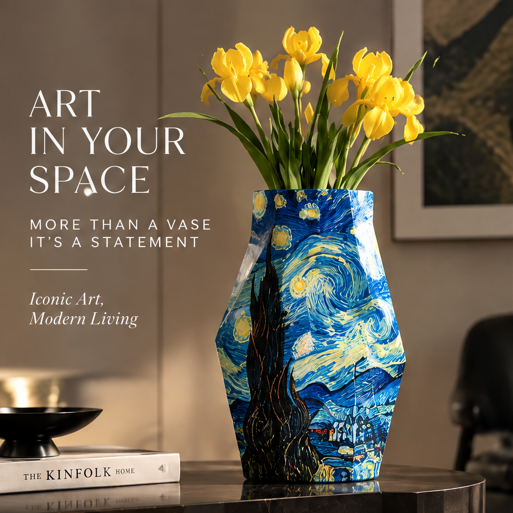 NEXAURAO® Starry Night Art Vase