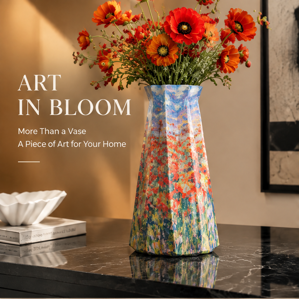 NEXAURAO® Floral Meadow Art Vase