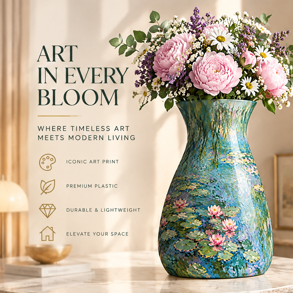 NEXAURAO® Water Lilies Art Vase