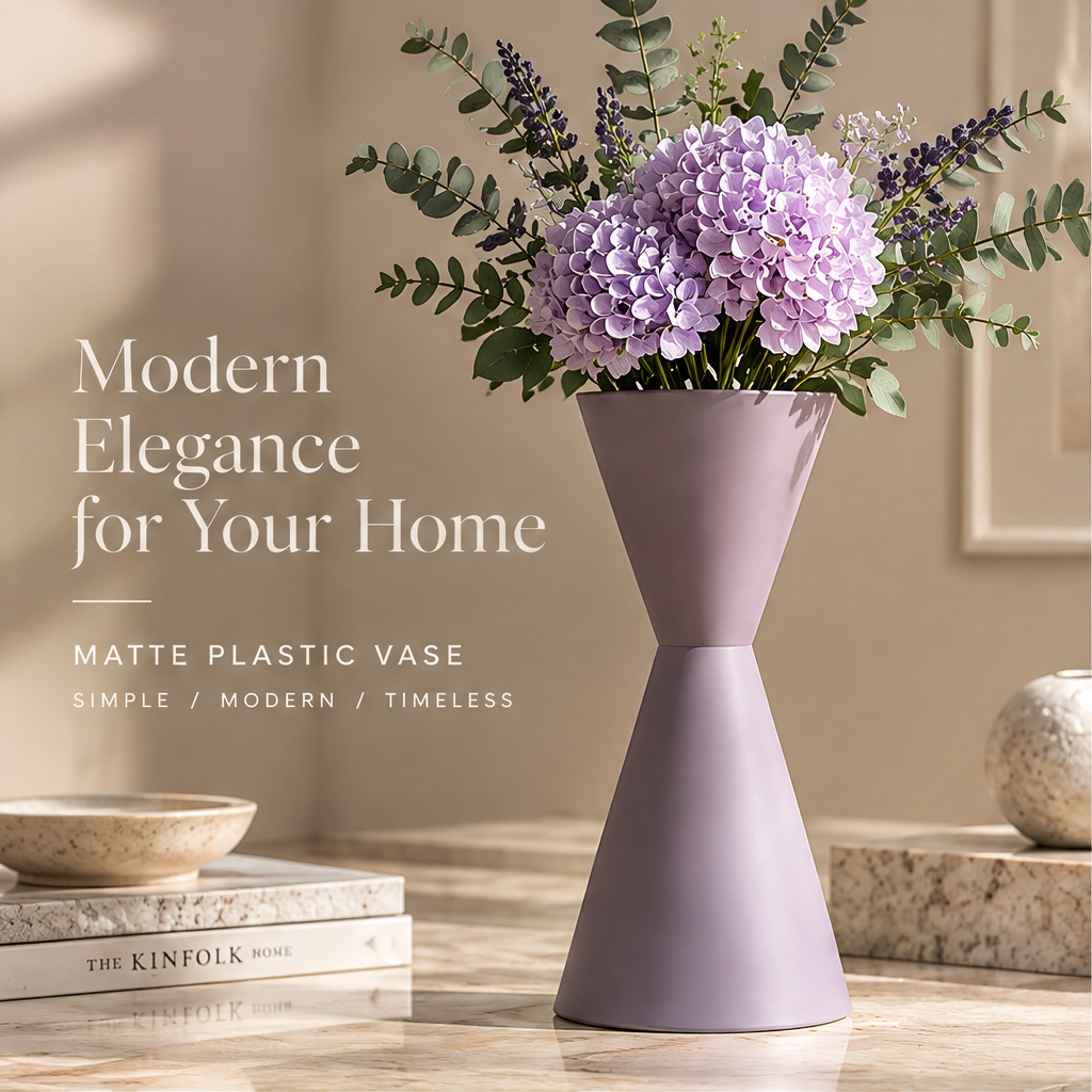 NEXAURAO® Lilac Hourglass Vase