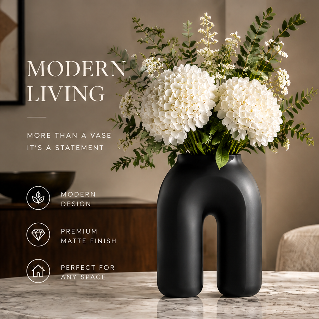 NEXAURAO® Arch Sculptural Matte Vase
