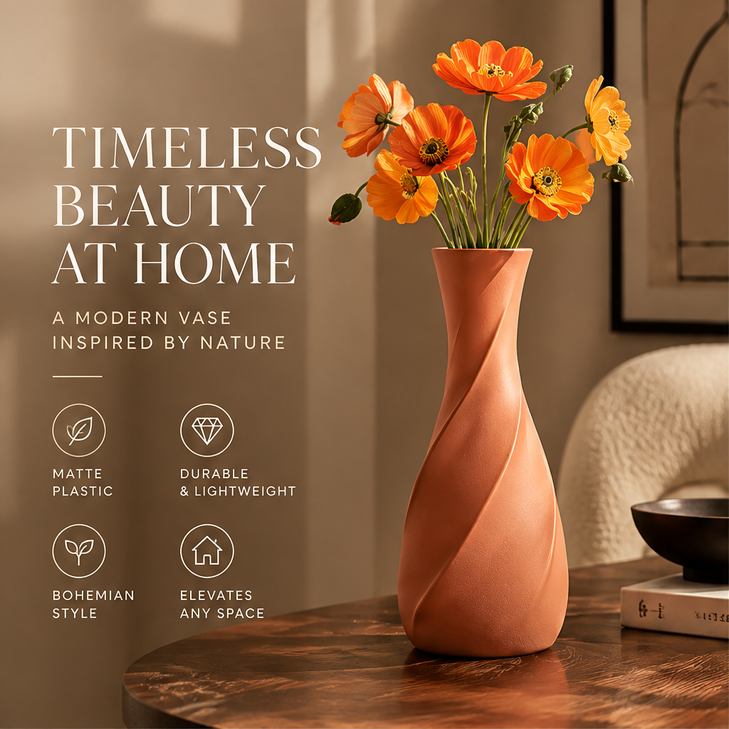 NEXAURAO® Terracotta Spiral Vase