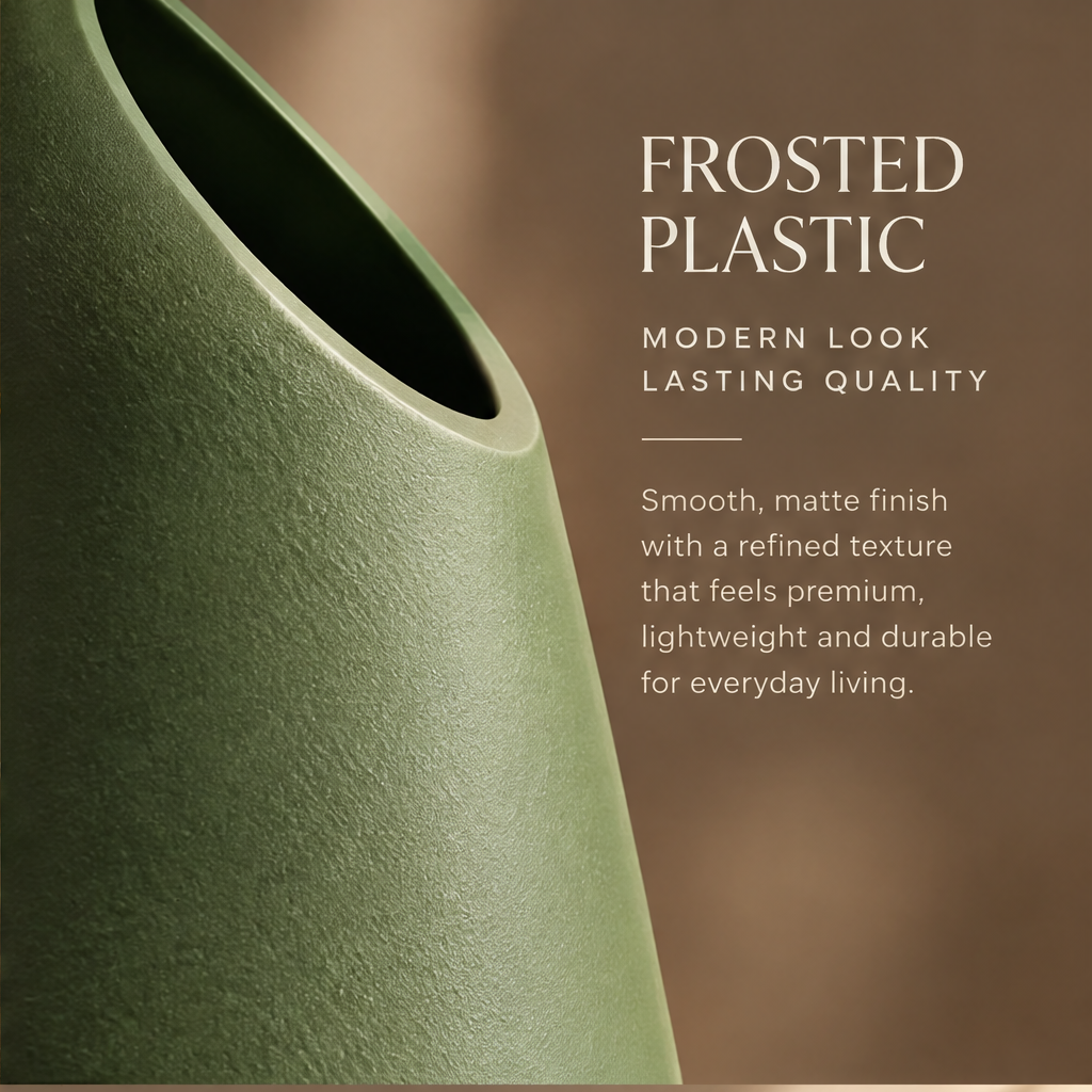 NEXAURAO® Sloped Olive Ceramic Vase
