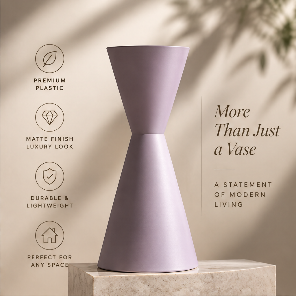 NEXAURAO® Lilac Hourglass Vase