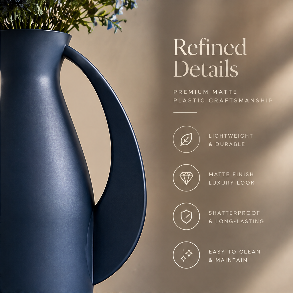NEXAURAO® Midnight Blue Pitcher Vase