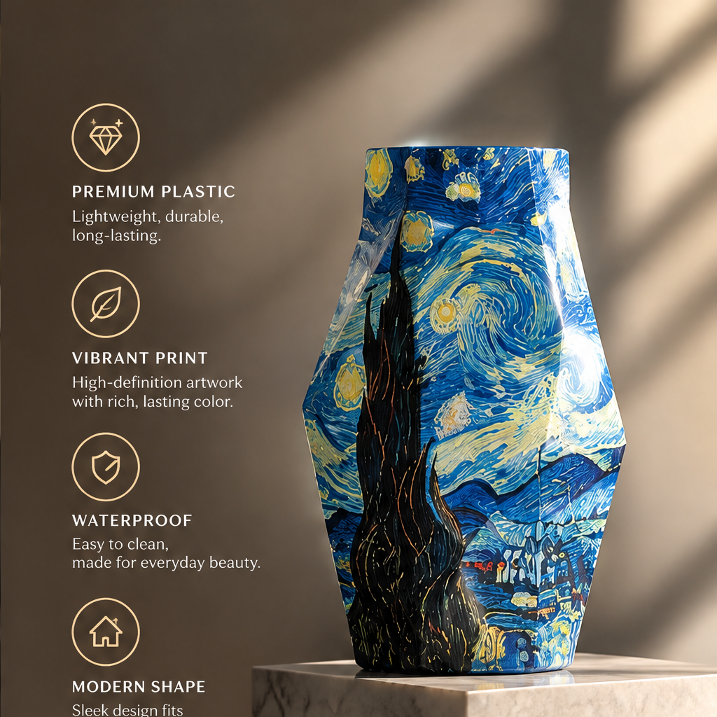 NEXAURAO® Starry Night Art Vase