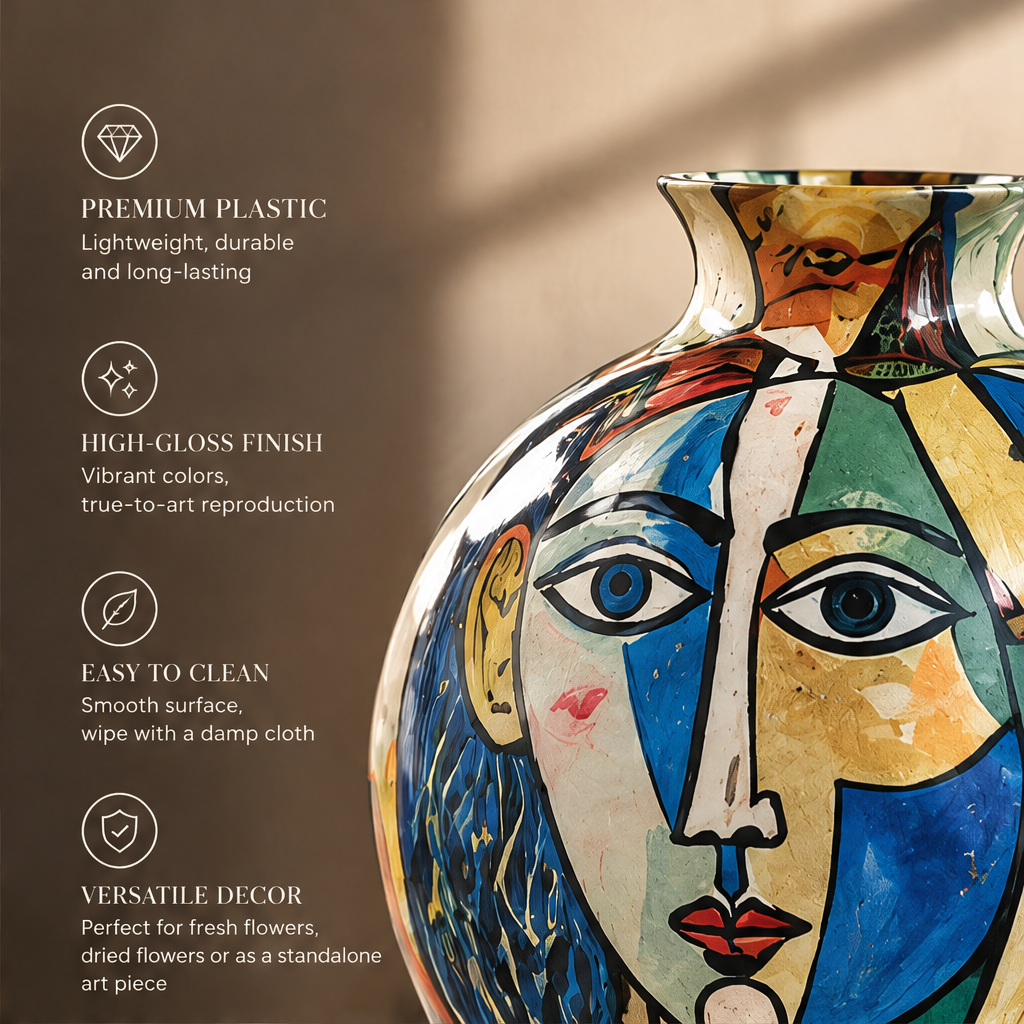 NEXAURAO® Abstract Cubist Art Vase