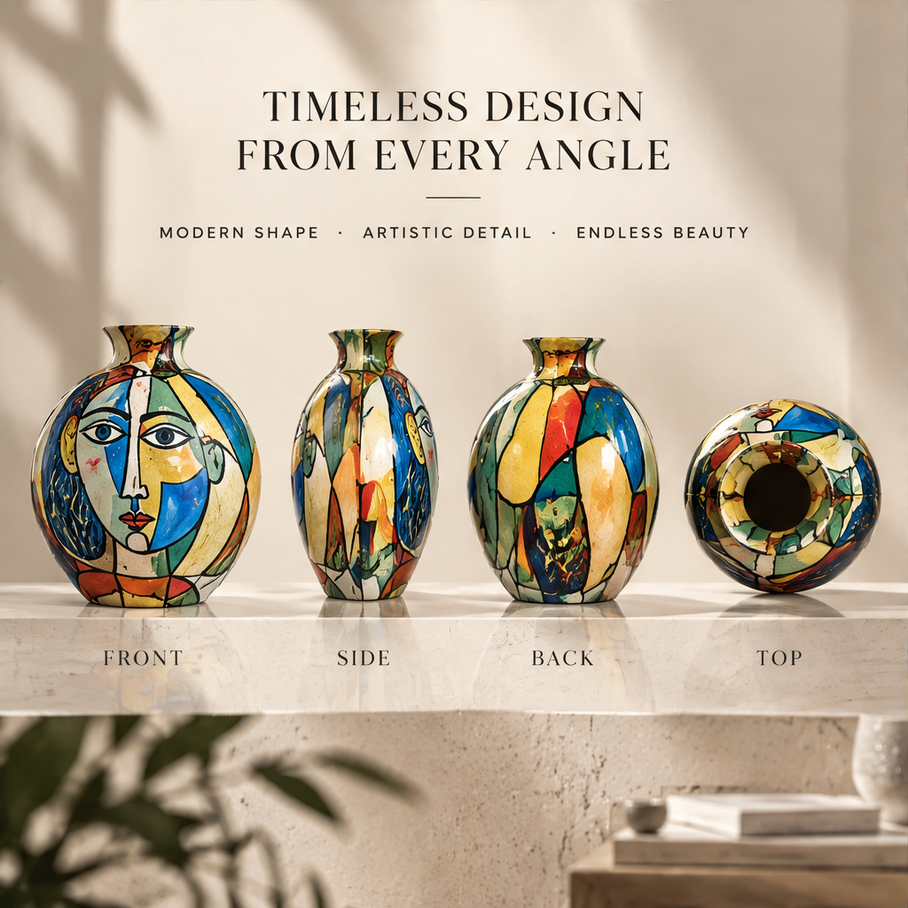 NEXAURAO® Abstract Cubist Art Vase