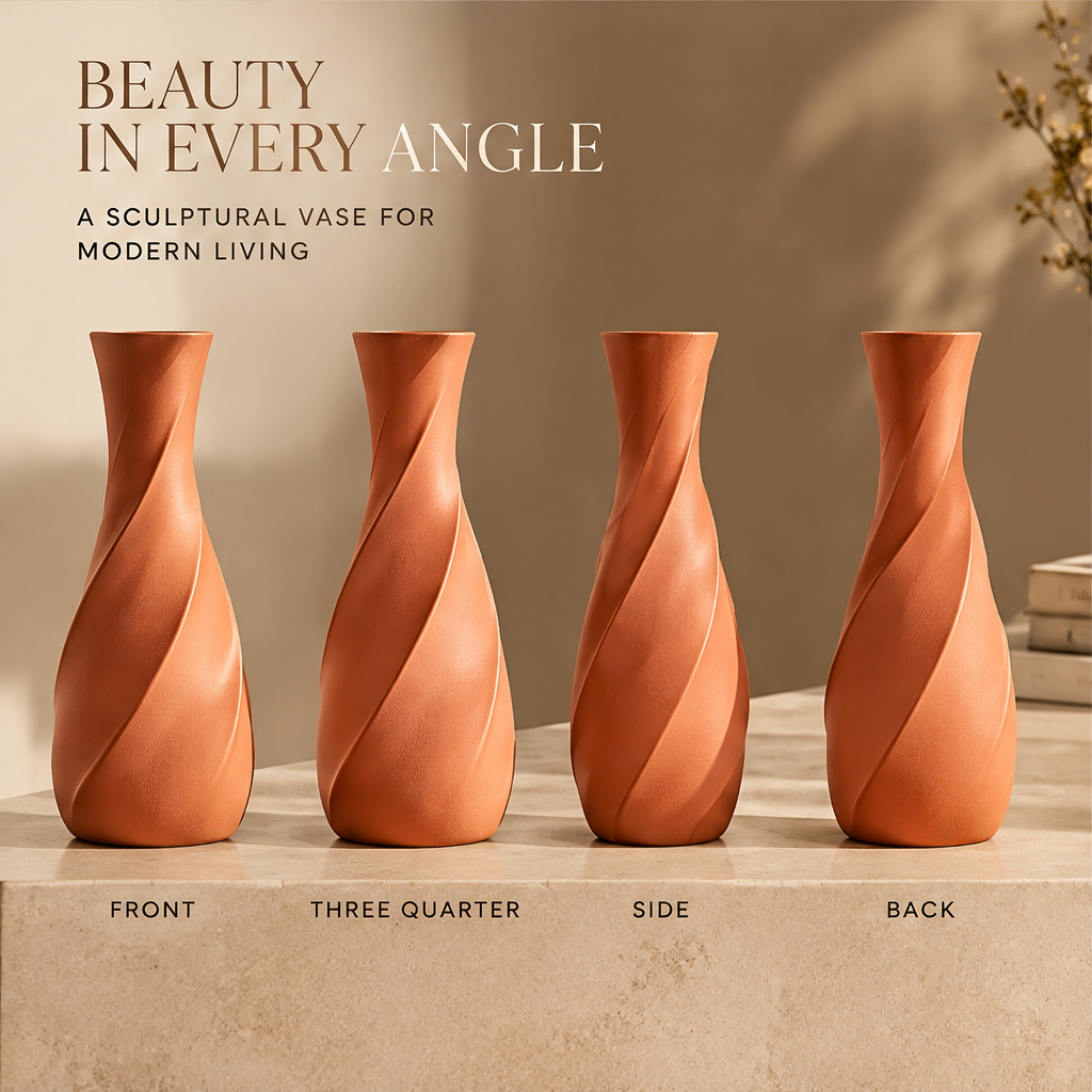 NEXAURAO® Terracotta Spiral Vase