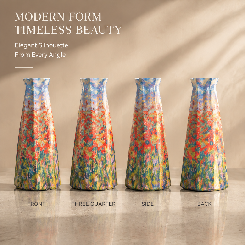 NEXAURAO® Floral Meadow Art Vase