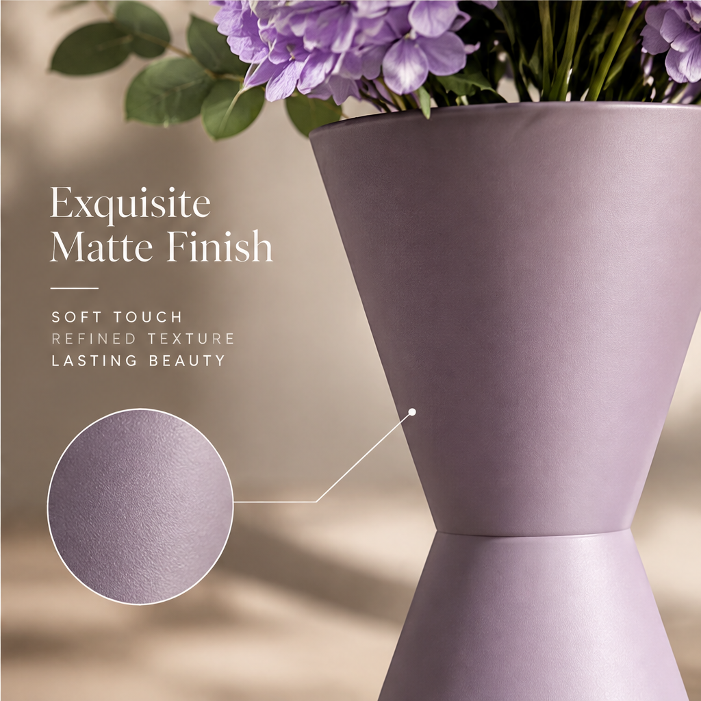NEXAURAO® Lilac Hourglass Vase
