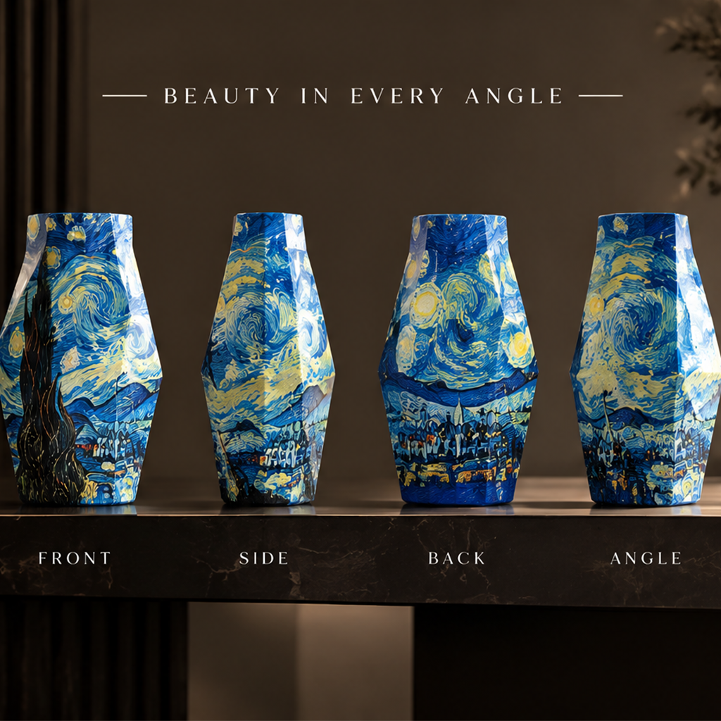 NEXAURAO® Starry Night Art Vase