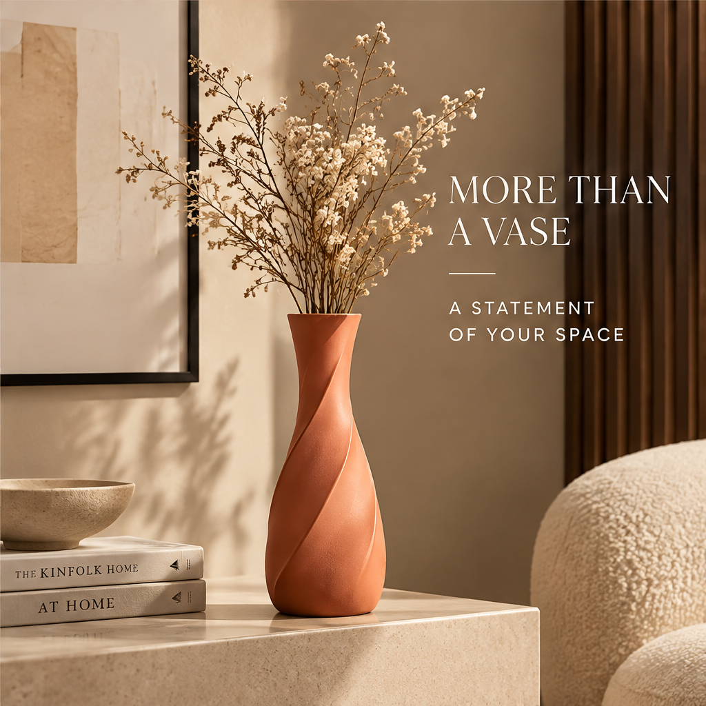 NEXAURAO® Terracotta Spiral Vase