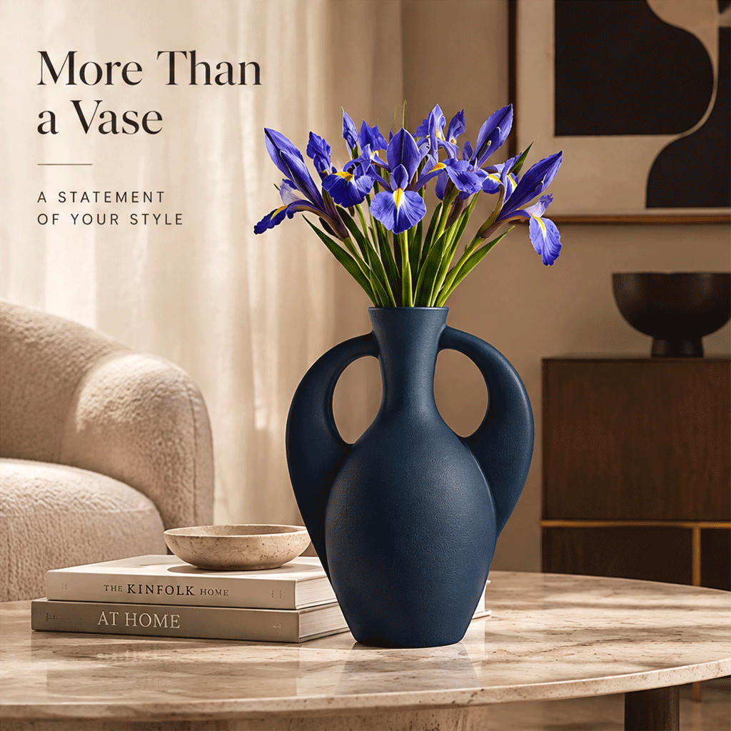 NEXAURAO® Dual Loop Ceramic Vase