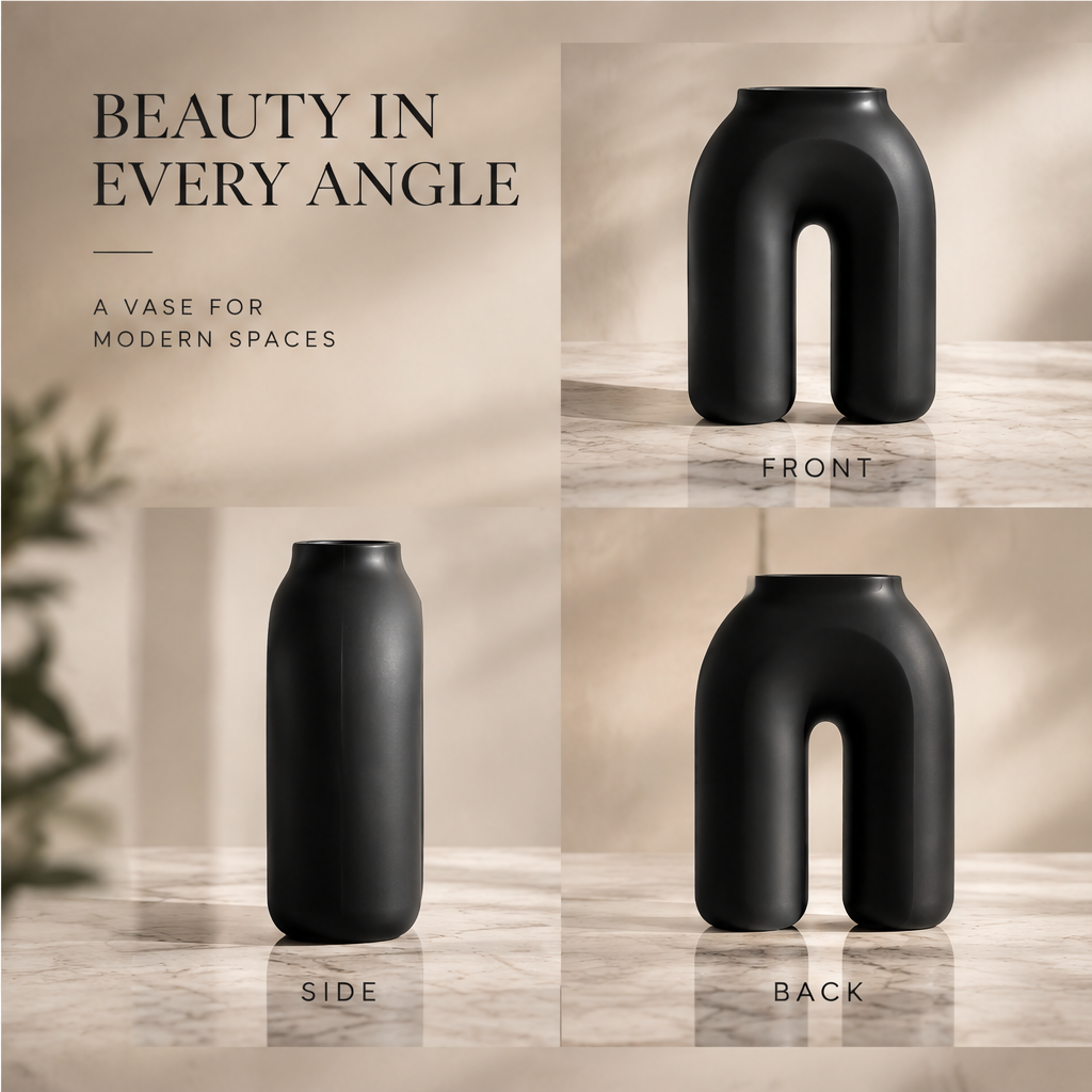NEXAURAO® Arch Sculptural Matte Vase