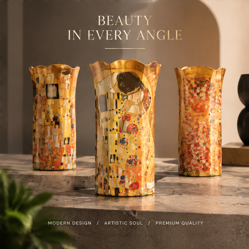 NEXAURAO® Klimt The Kiss Art Vase